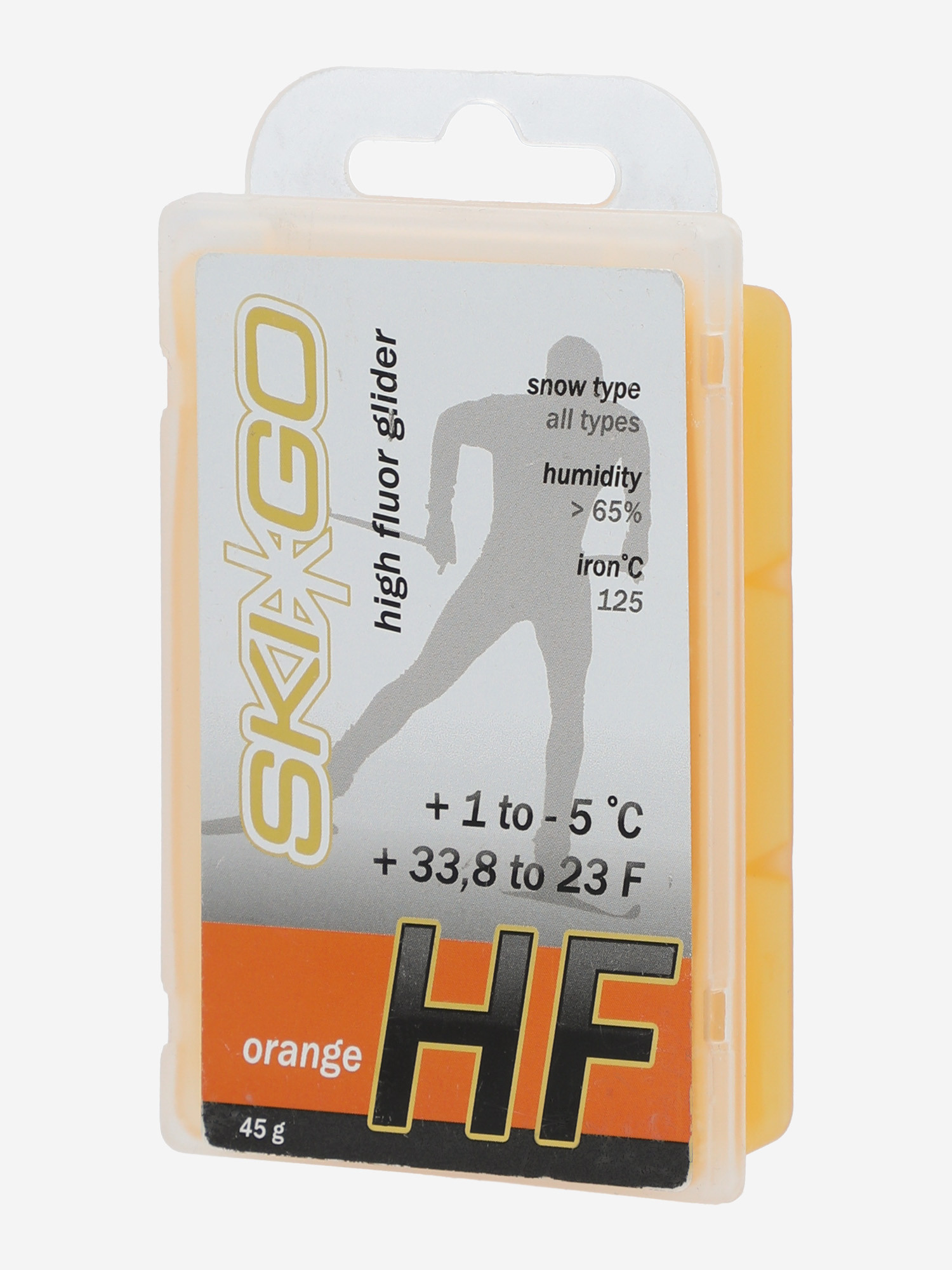 63015 Парафин SKI-GO HF(+1...-5) ORANGE нов.снег