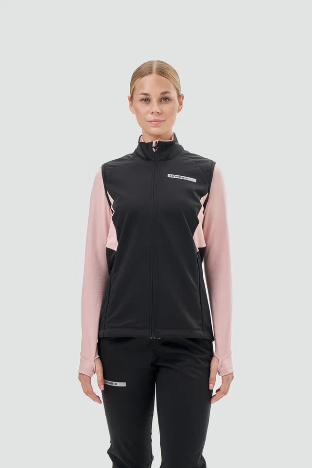 NSW665431 Жилет тренировочный Nordski Core Black/Soft Pink W