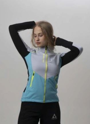 GR8117-409 Жен.куртка FISCHER Softshell Warm (бир.-сер.)