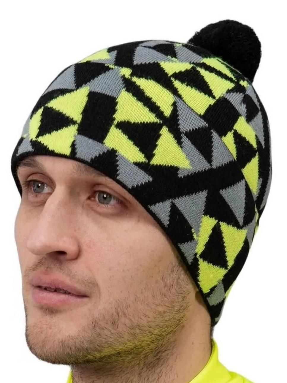 GR8250-103 Шапочка FISCHER Pompon Print