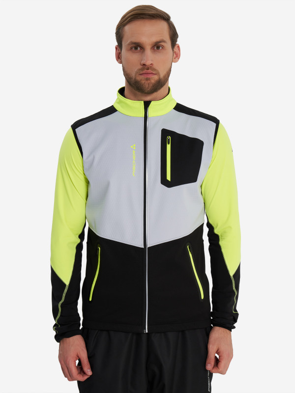 GR8119-109 Муж.жилет FISCHER Softshell Warm (черно-сер.)