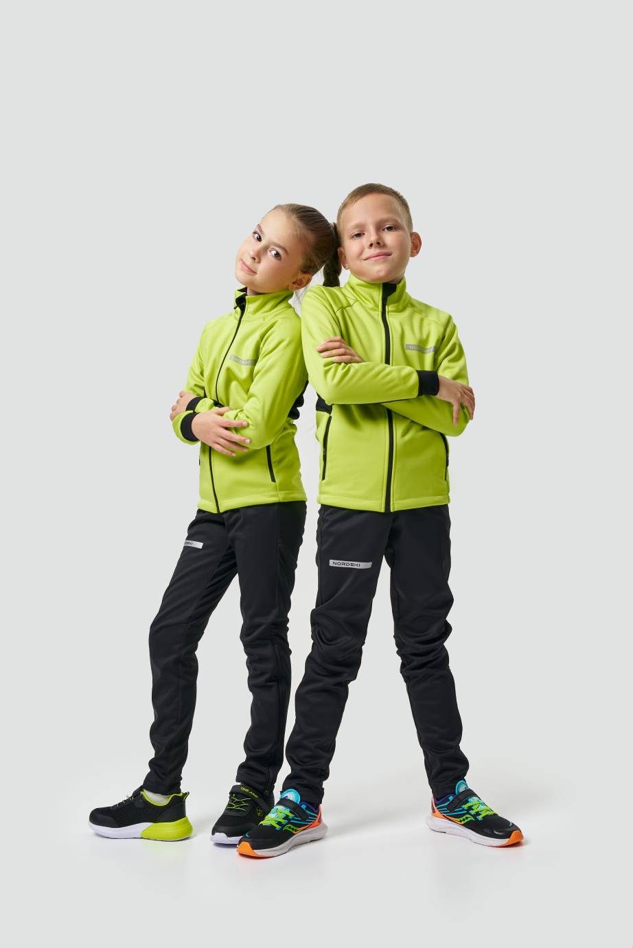 NSJ667180 Тренировочная куртка Nordski Jr. Core Lime/Black