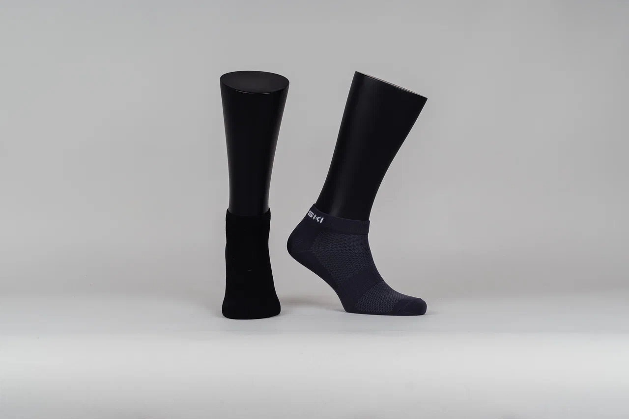 NSV406201 Носки NordSki Run black/grey 2 пары р.35-38