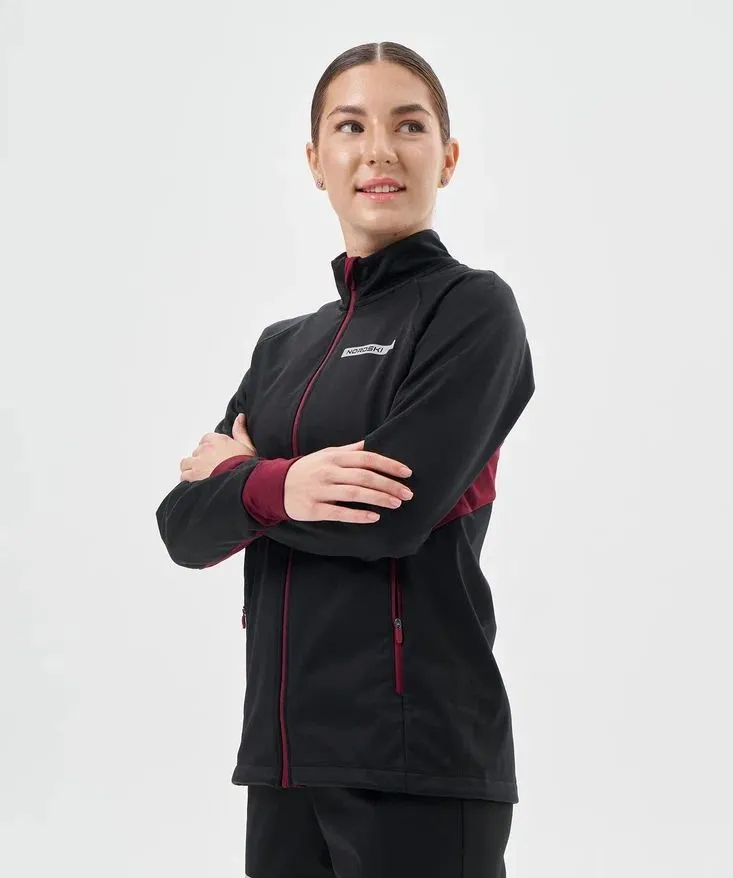 NSW662118 Тренировочная куртка Nordski Core Black/Coral W