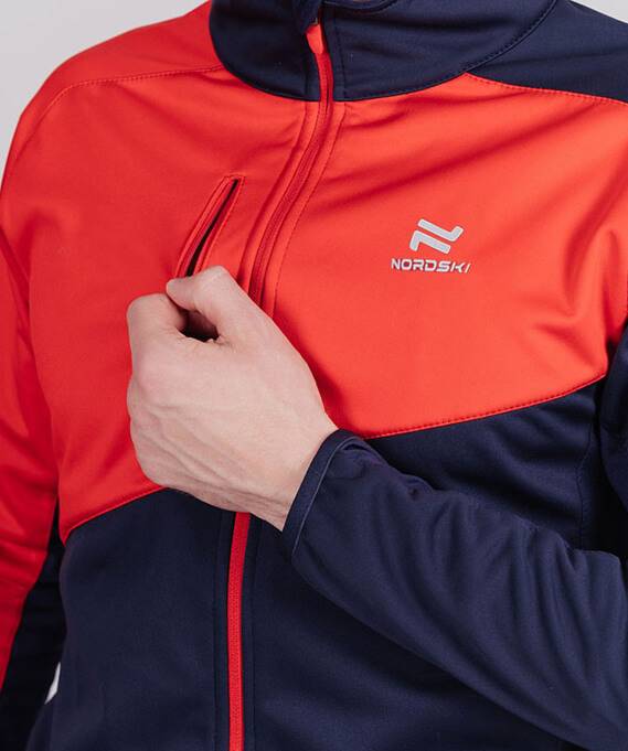 NSM800021 Куртка разминочная NORDSKI Premium Blueberry/Red р.L