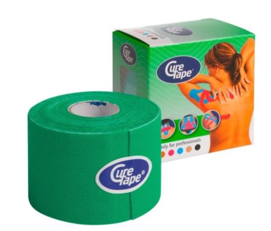 161216 Кинезио-тейп KV+ Cure Tare 5cm/5m Green р.5 м