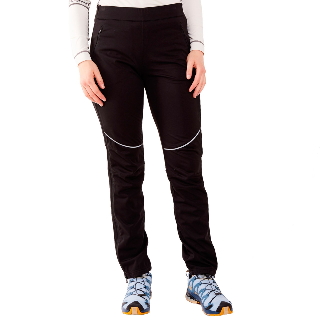 SW212218-10000 Брюки жен. MOAX Solo Full zip черн. р.XS
