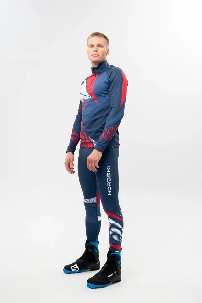 NSV677987 Гоночный костюм Nordski Heat Blue/Red