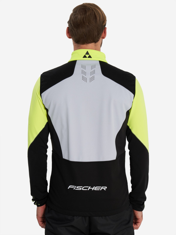 GR8119-109 Муж.жилет FISCHER Softshell Warm (черно-сер.)