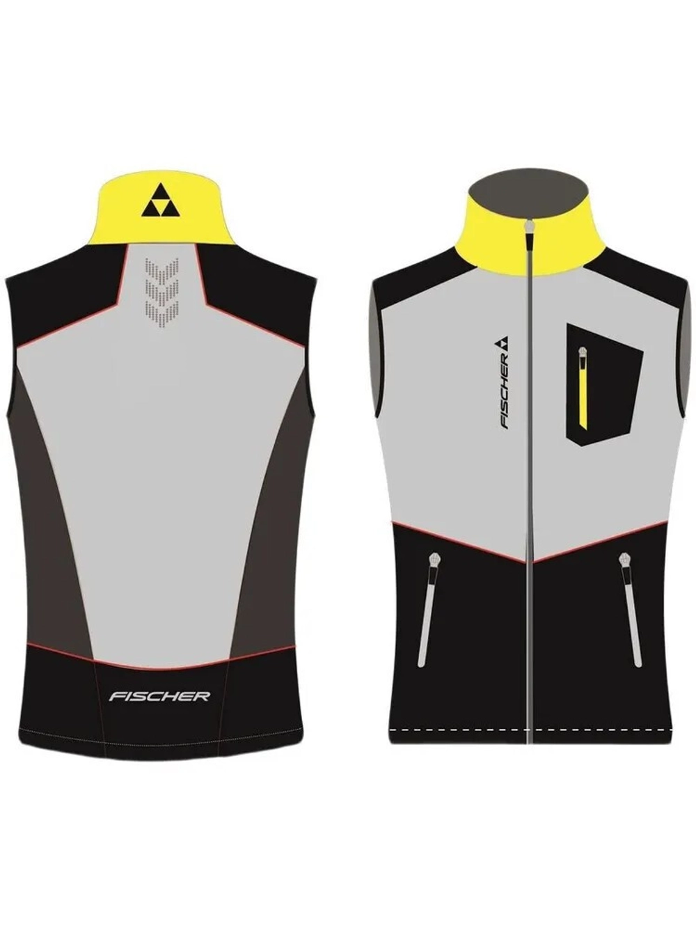 GR8131-109 Дет.жилет FISCHER Softshell (черно-сер.)