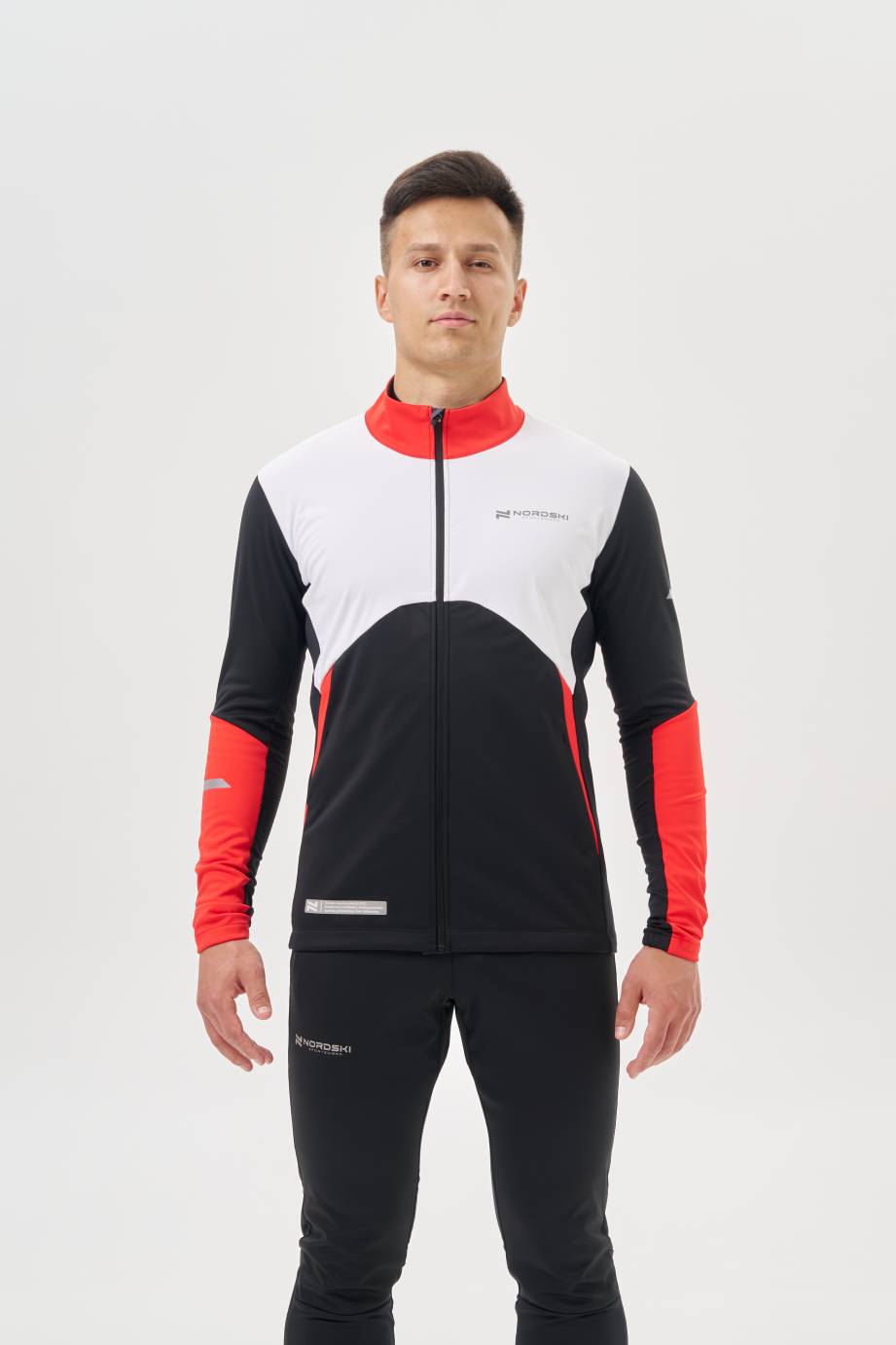 NSM609392 Тренировочная куртка Nordski Pro 2.0 White/Black/Red
