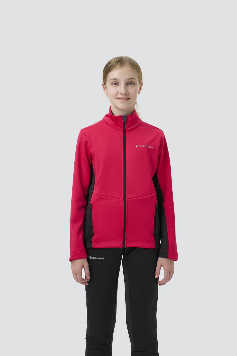 NSJ651938 Тренировочная куртка Nordski Jr. Advance Pink/Black