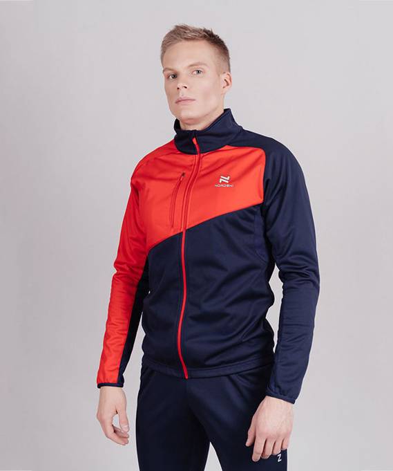 NSM800021 Куртка разминочная NORDSKI Premium Blueberry/Red р.L
