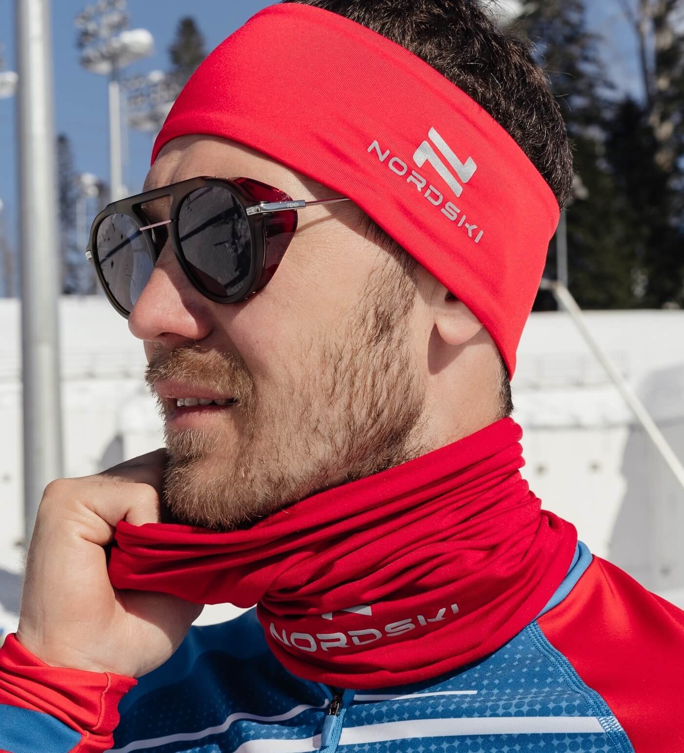 NSV231900 Повязка NordSki Warm Red