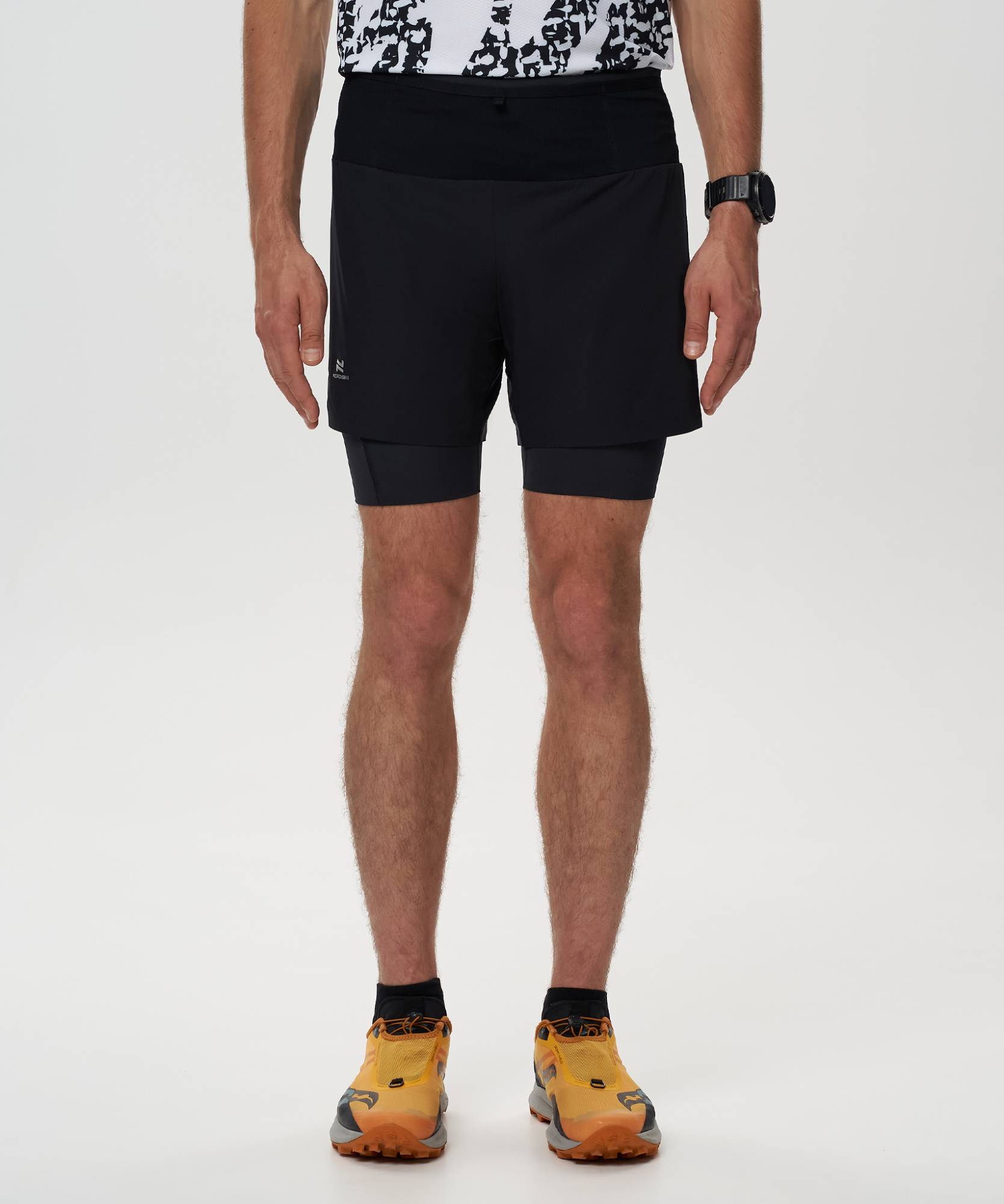 NSM1105100 Шорты 2 в 1 Nordski Trail Black