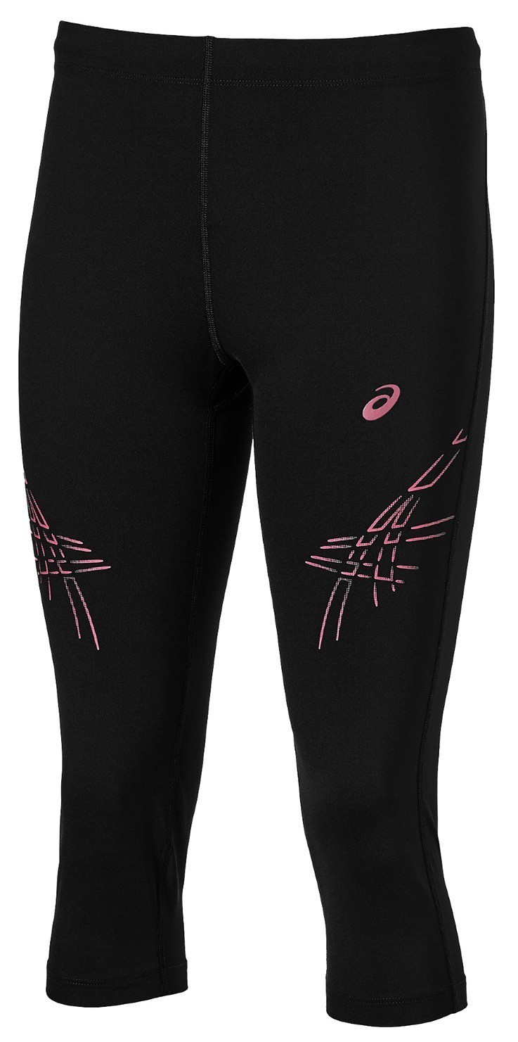 121335/6016 Бриджи жен. ASICS Stripe Knee Tight черн./роз. р.L