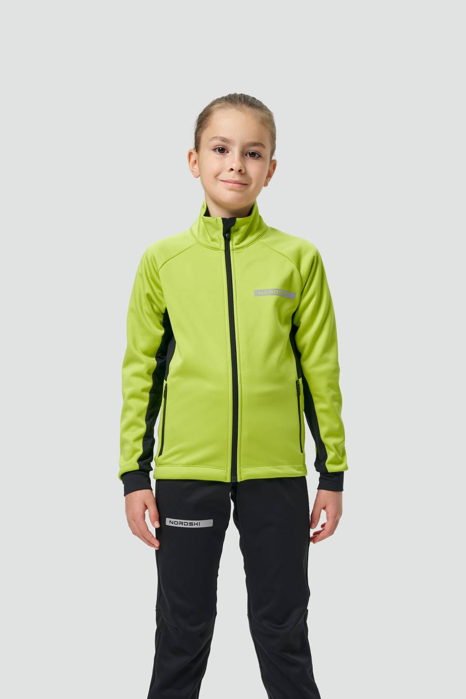 NSJ667180 Тренировочная куртка Nordski Jr. Core Lime/Black
